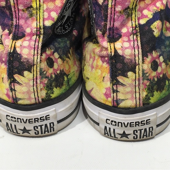 Converse All Star Chucks Floral Sunflower Print  Sz 5 - Picture 4 of 10